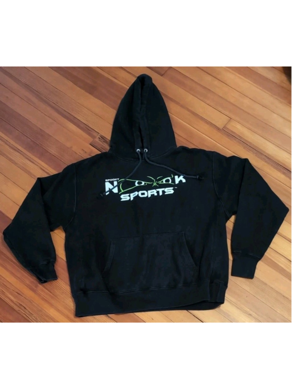 Spooky Nook Sports Hoodie Champion Reverse Weave Sweatshirt Black XL Halloween